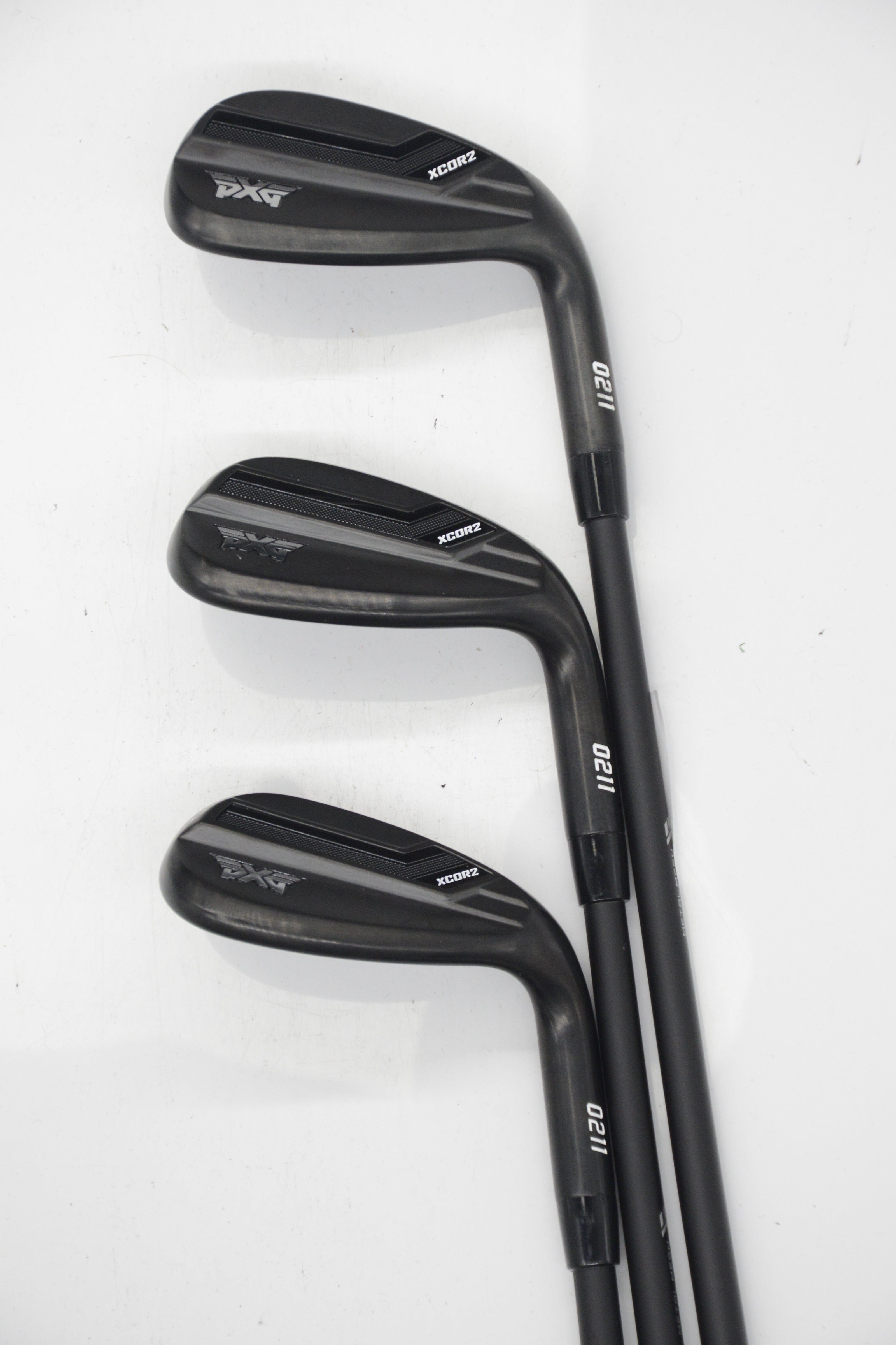 PXG 0211 XCOR2 Xtreme Dark GW, SW, LW Wedge Set S Flex Golf Clubs GolfRoots 