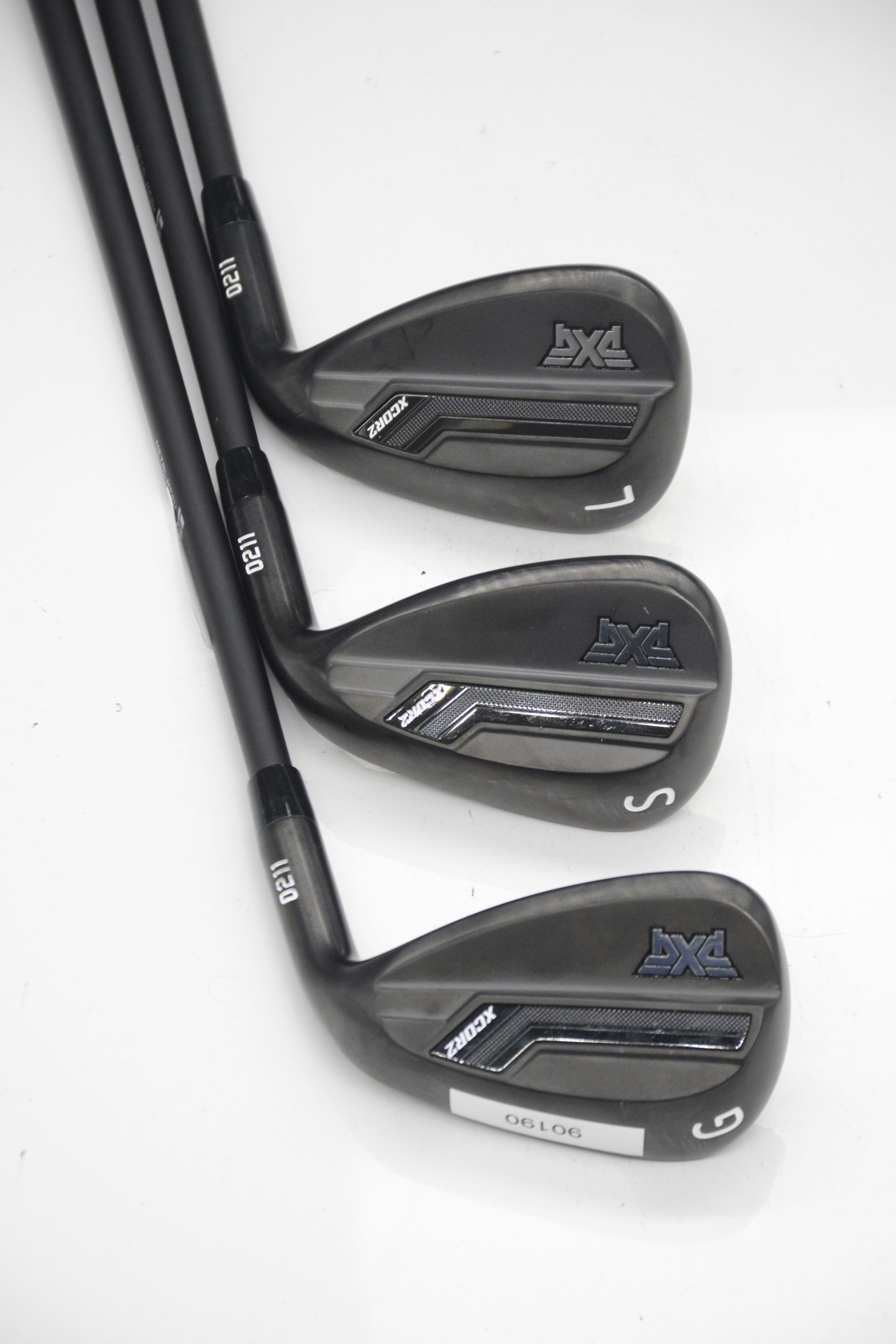 PXG 0211 XCOR2 Xtreme Dark GW, SW, LW Wedge Set S Flex Golf Clubs GolfRoots 