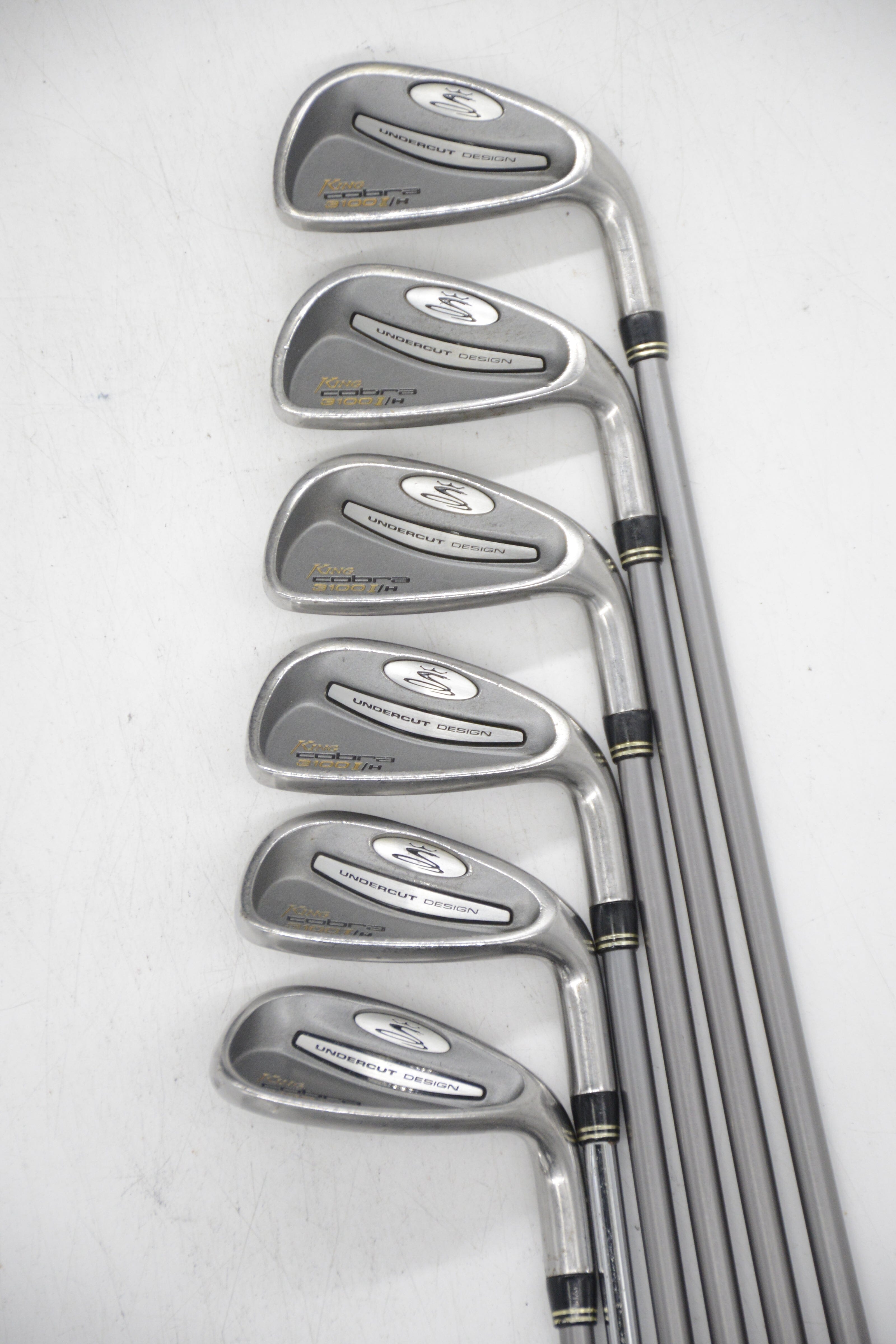 Cobra 3100 I/H 5-8, PW, SW Iron Set R Flex -0.5" Golf Clubs GolfRoots 