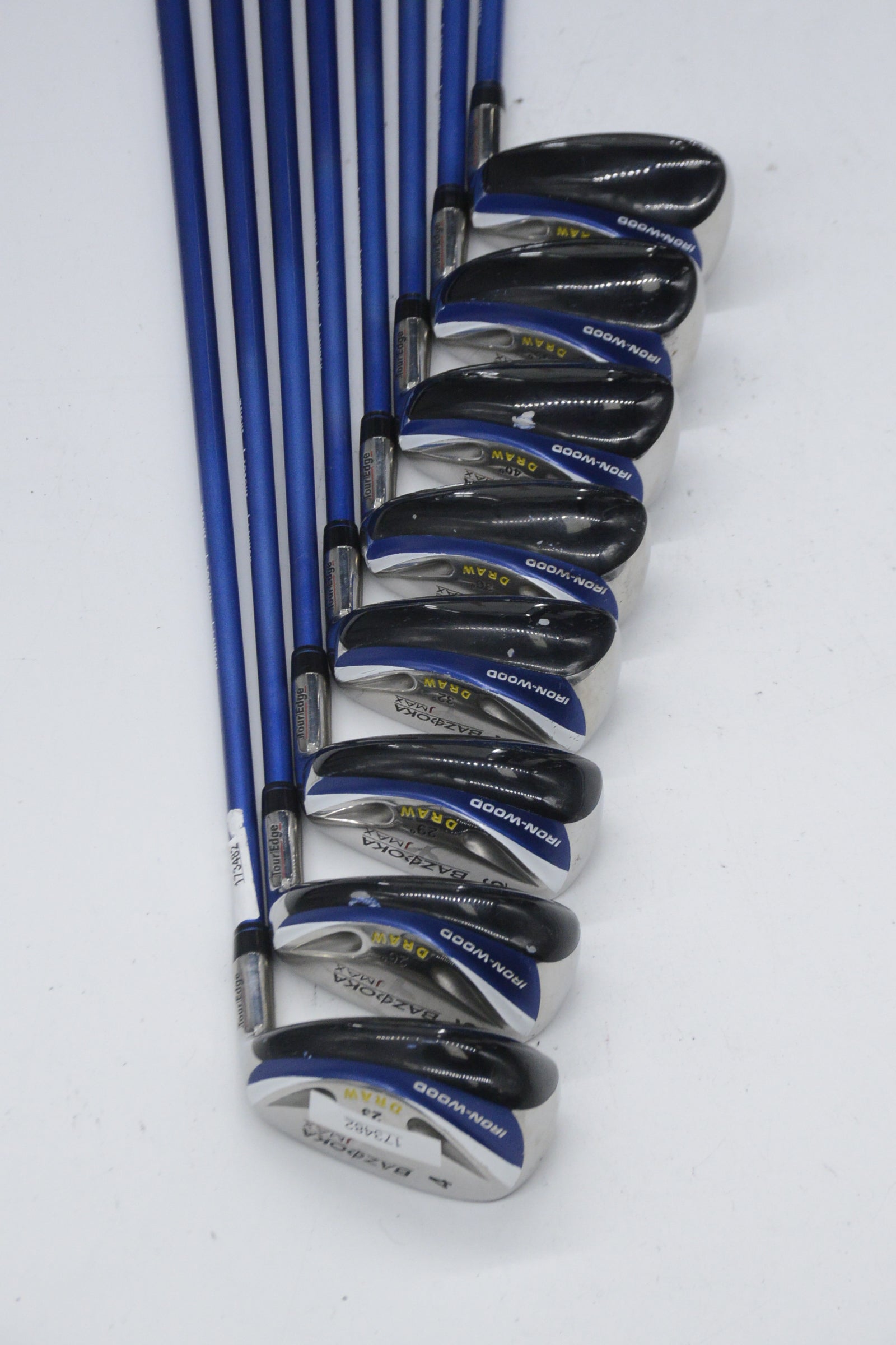 Tour Edge Bazooka JMAX Iron-Wood Draw 4-PW, SW Iron Set SR Flex -0.25"