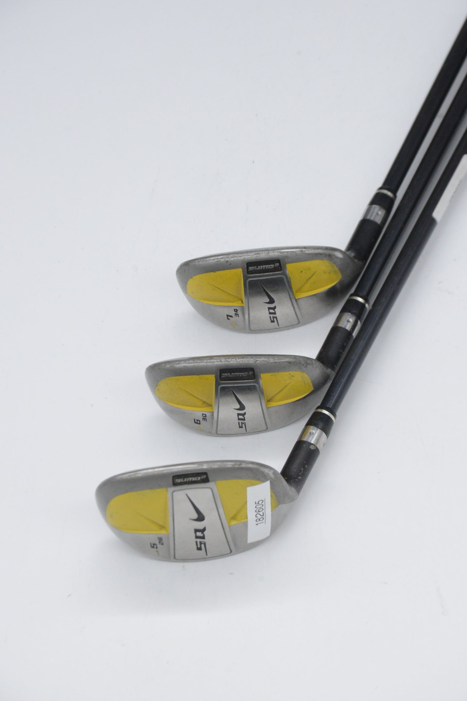 Lefty Nike SQ Sumo 2 5H, 6H, 7H Hybrid Set R Flex