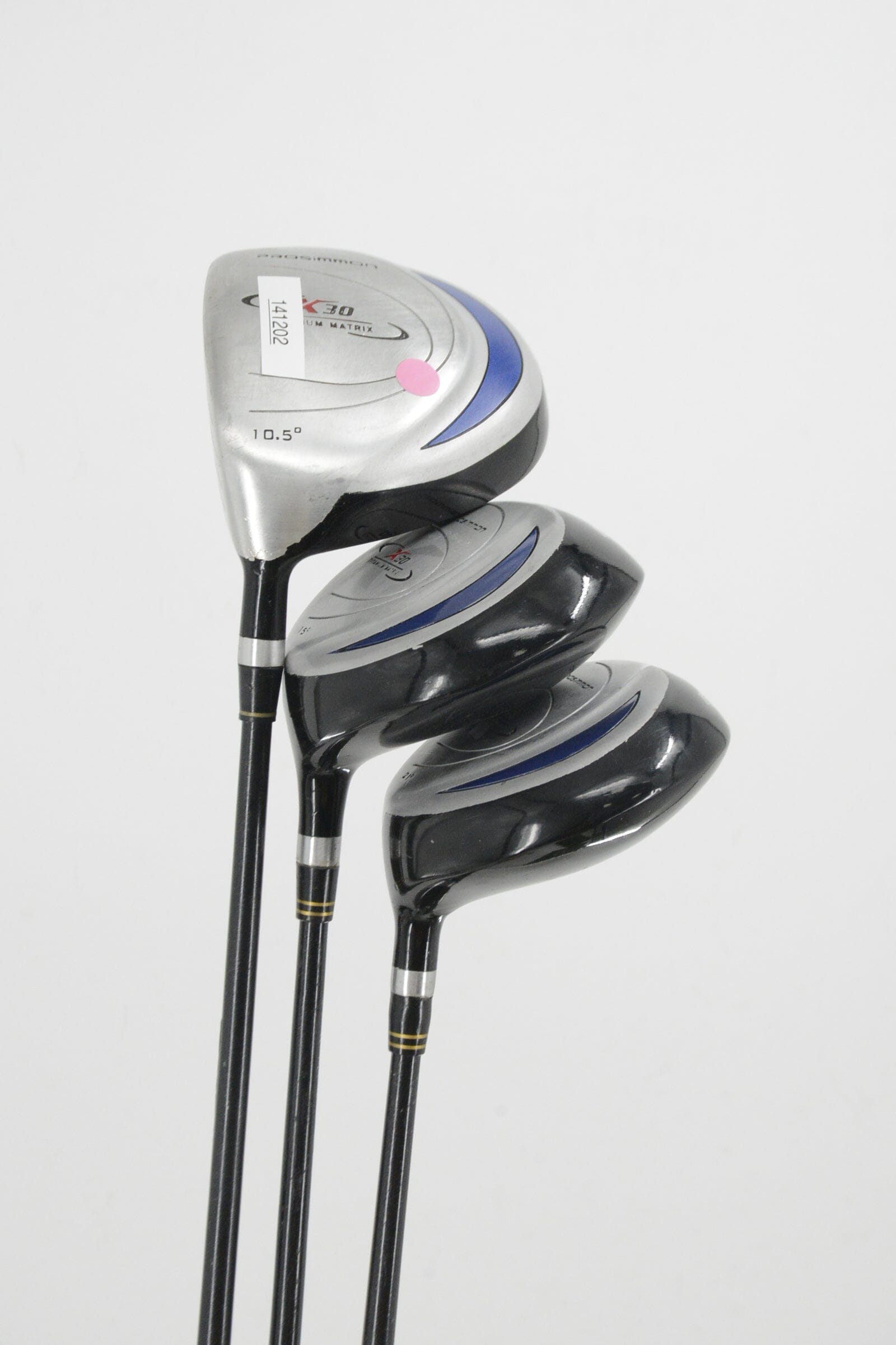 Lefty *Dented* Prosimmon X30 D, 3W, 7W Wood Set R Flex Golf Clubs GolfRoots 