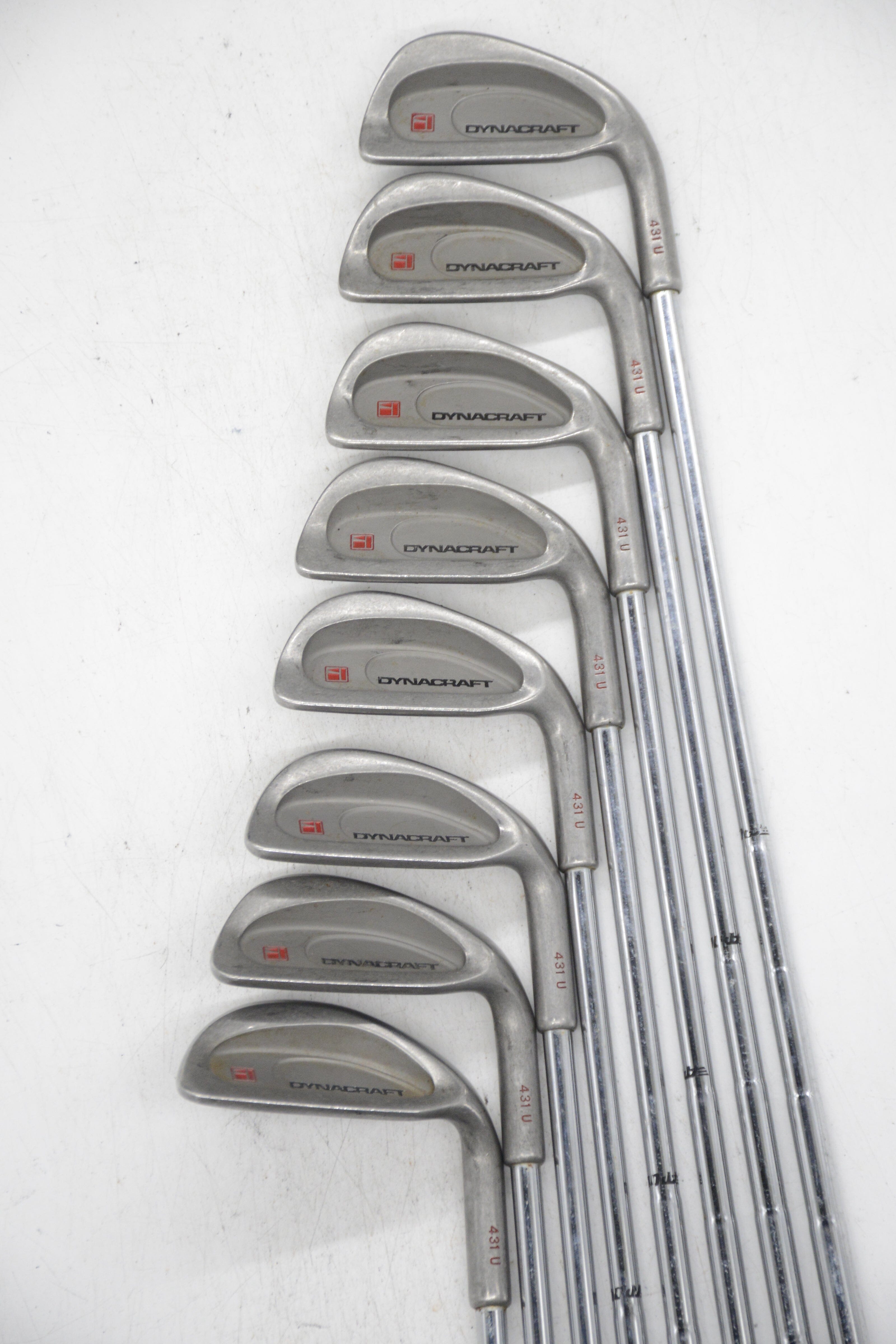 Dynacraft 431 U 3-7,9,PW,SW Iron Set S Flex +1" Golf Clubs GolfRoots 