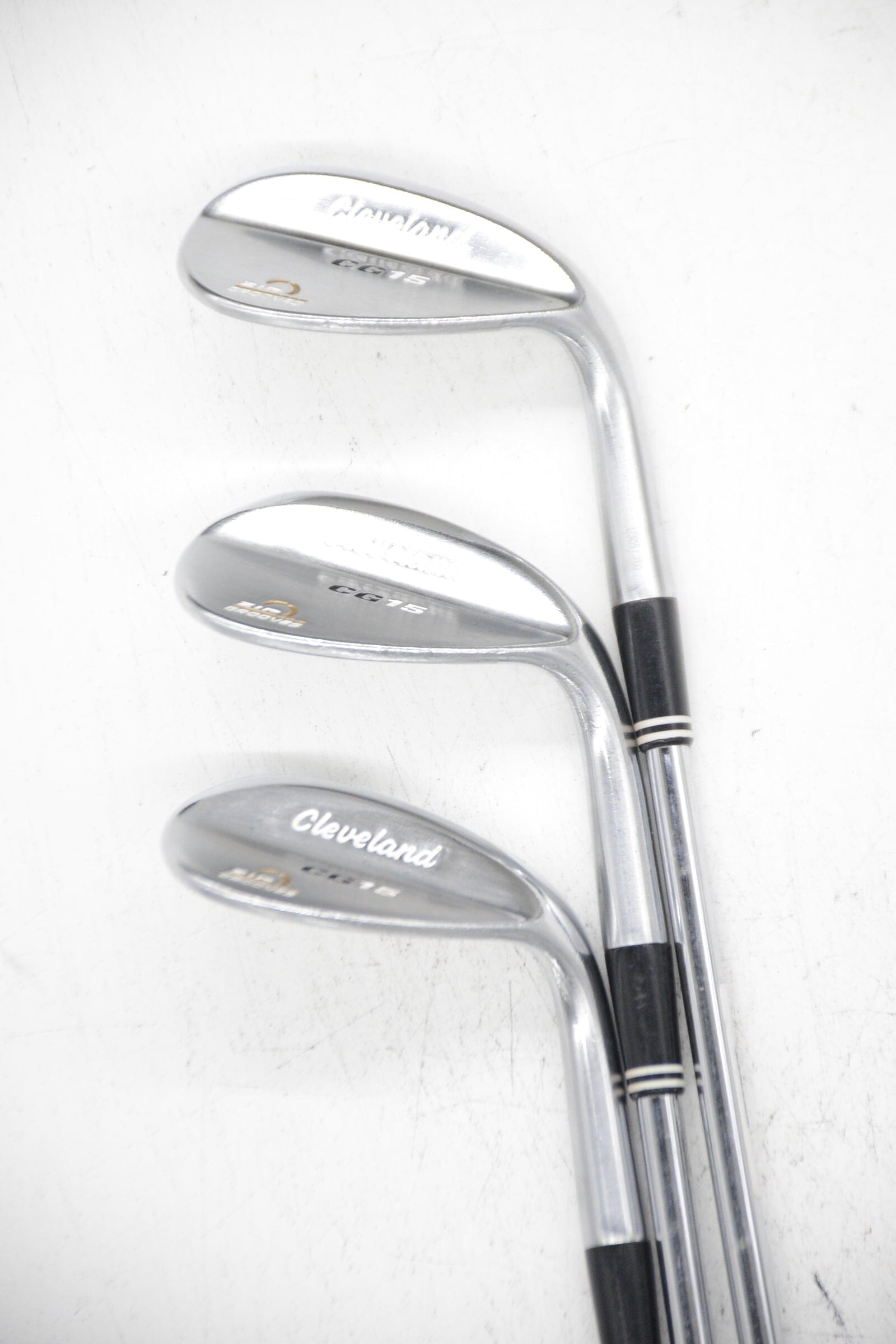 Cleveland CG15 Chrome 52, 56, 60 Degree Wedge Set Wedge Flex Golf Clubs GolfRoots 