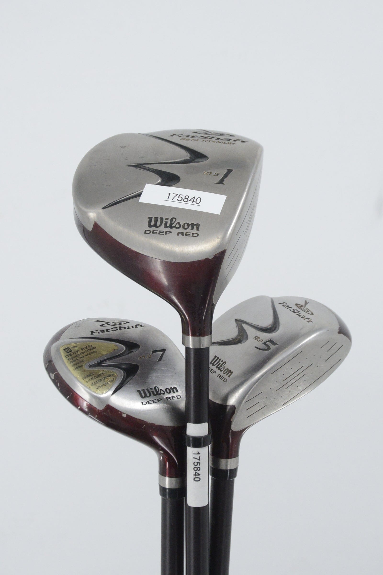 Wilson Deep Red D, 5W, 7W Wood Set R Flex Golf Clubs GolfRoots 