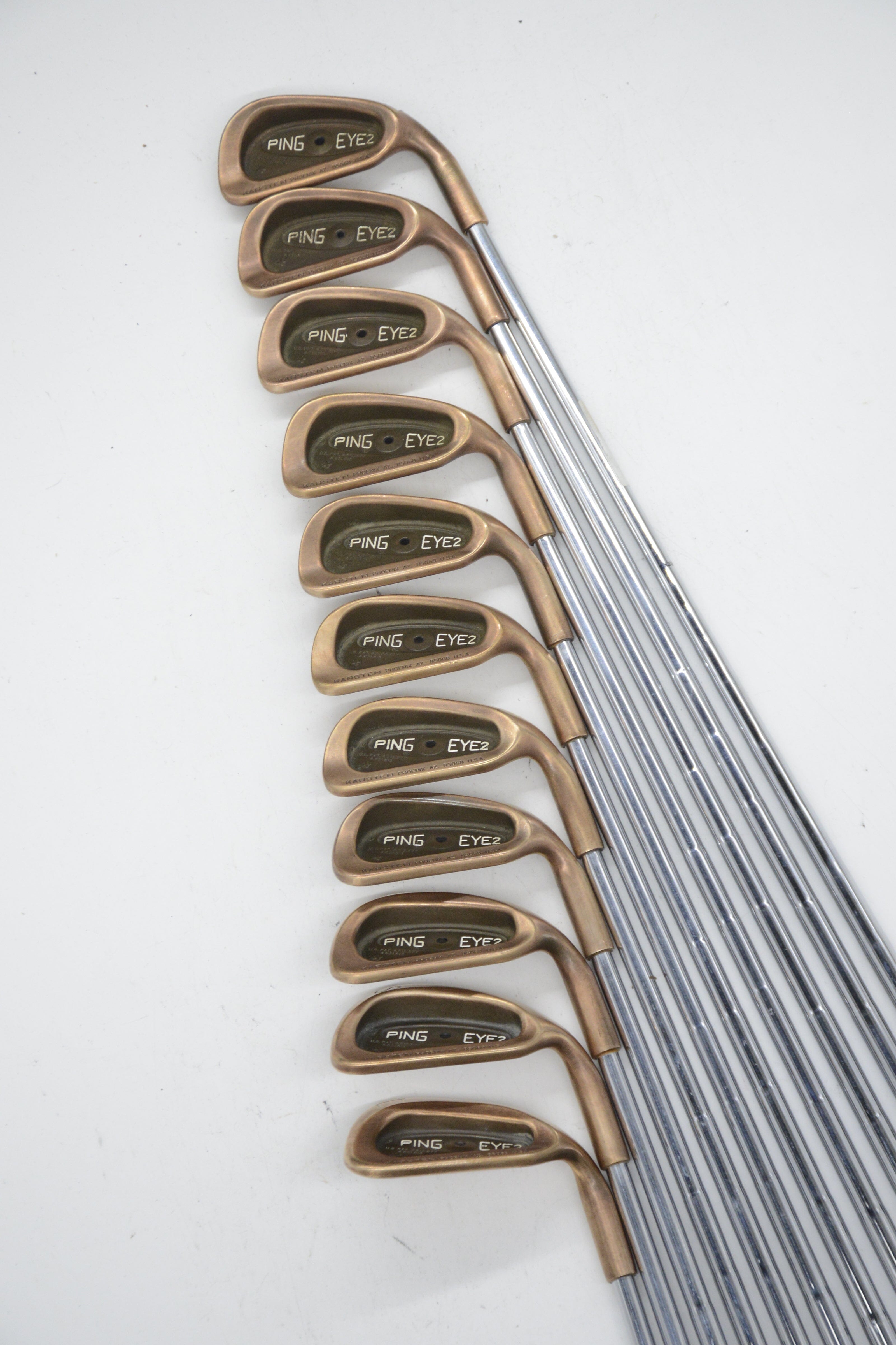 Ping Eye 2 Beryllium Copper 2-PW, SW-LW Iron Set S Flex Std Length Golf Clubs GolfRoots 