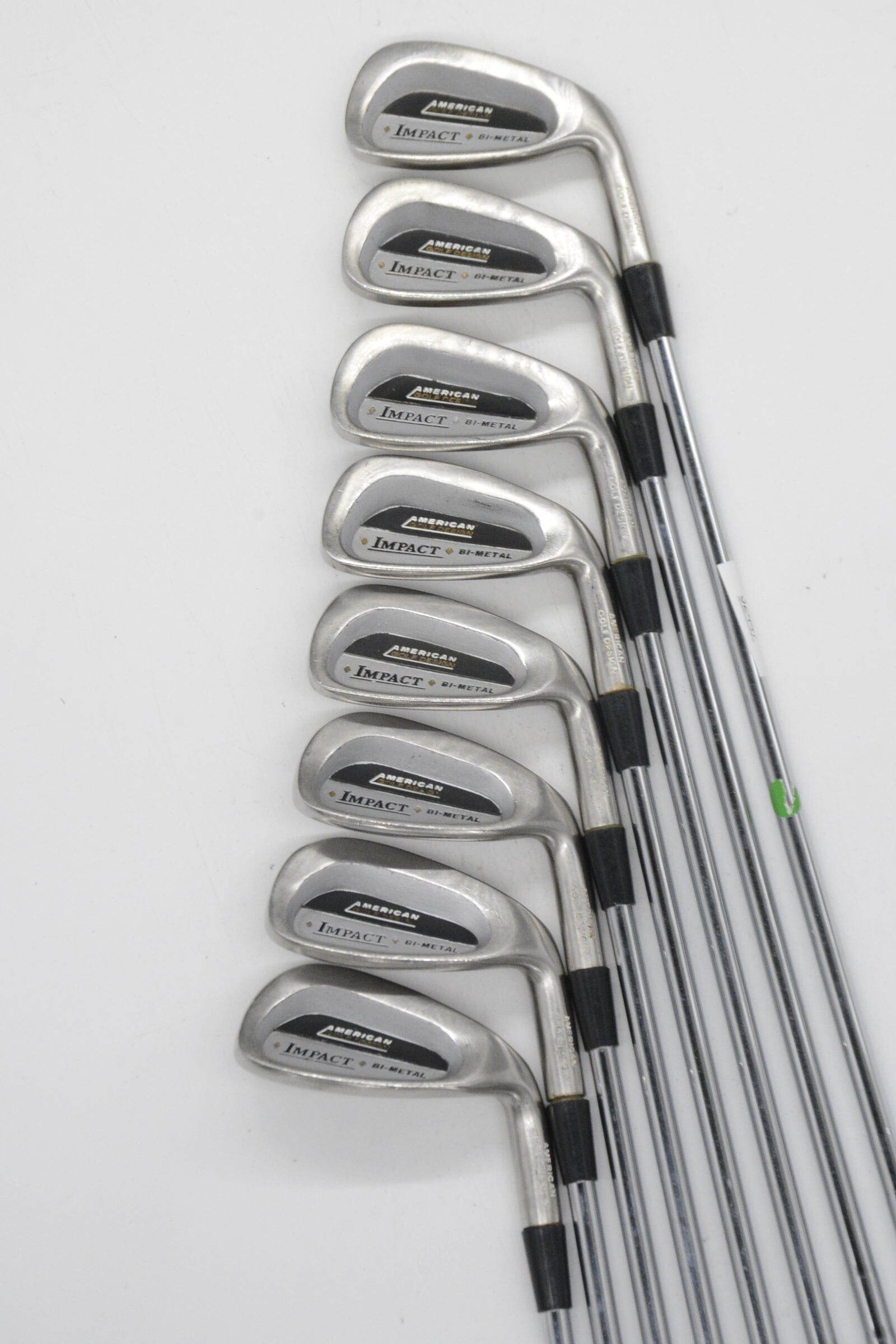 American Golf Design Impact Bi-Metal 3-PW Iron Set R Flex +0.25" Golf Clubs GolfRoots 