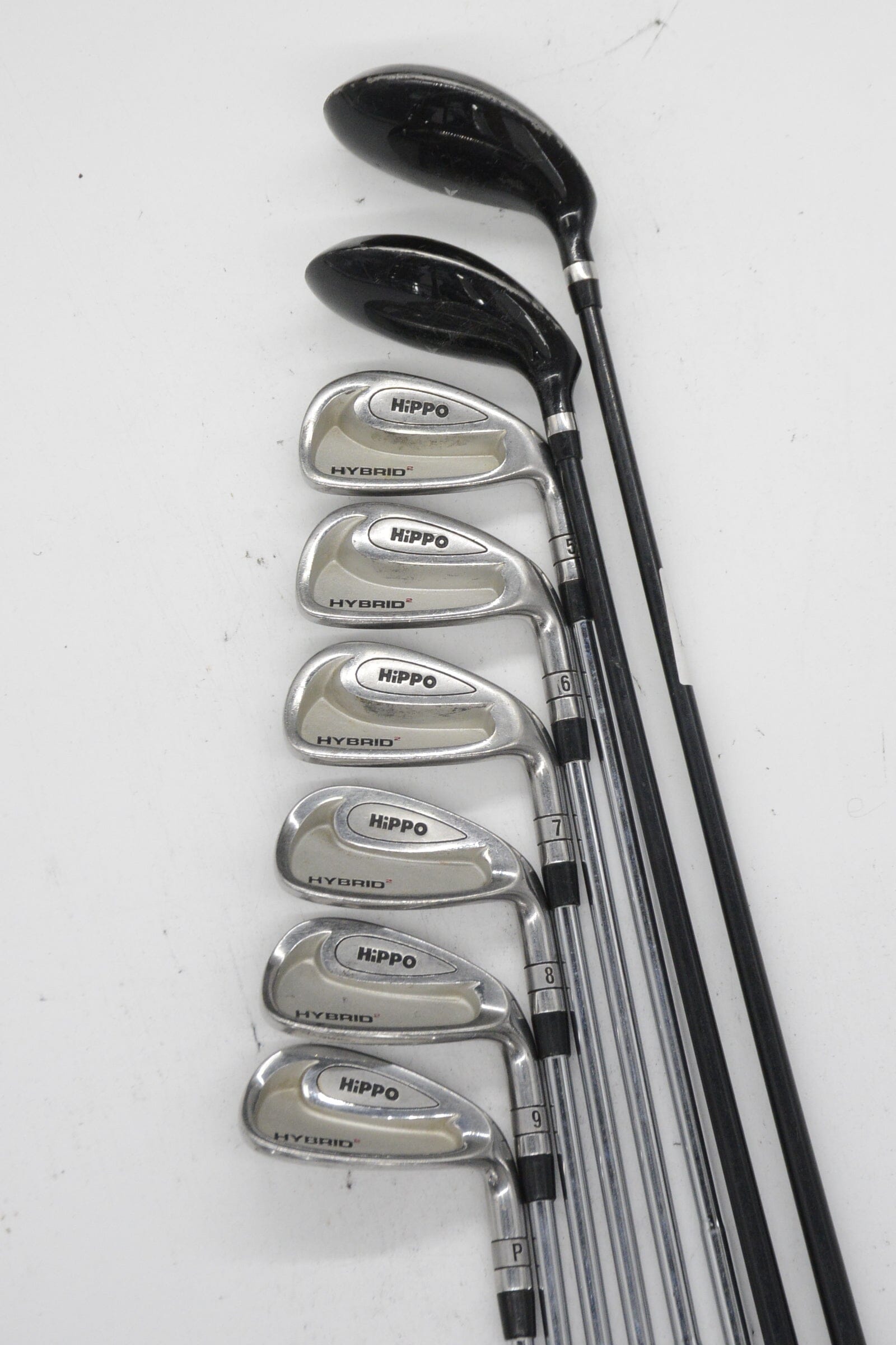 Hippo Hybrid 2 3H-4H, 5-PW Iron Set S Flex Std Length Golf Clubs GolfRoots 