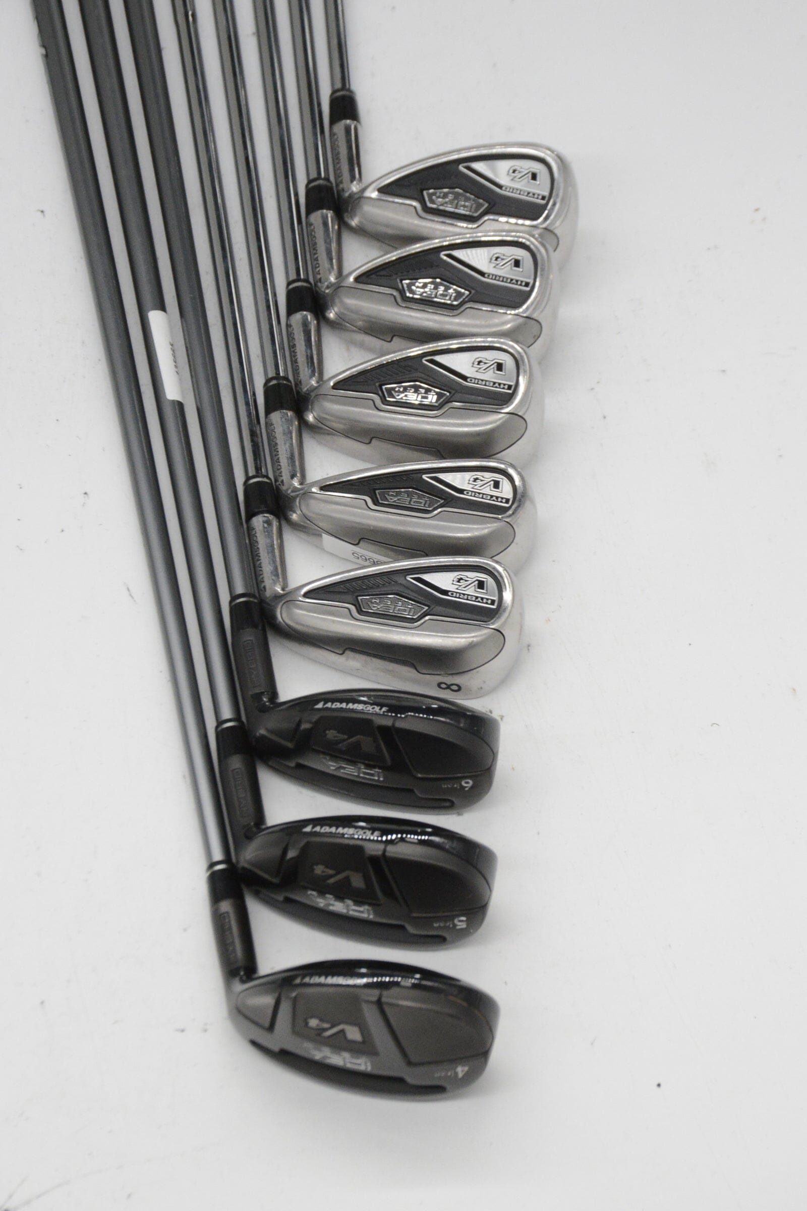 Adams Idea Tech V4 Hybrid 4H-6H, 7-GW Iron Set S Flex +0.75" Golf Clubs GolfRoots 