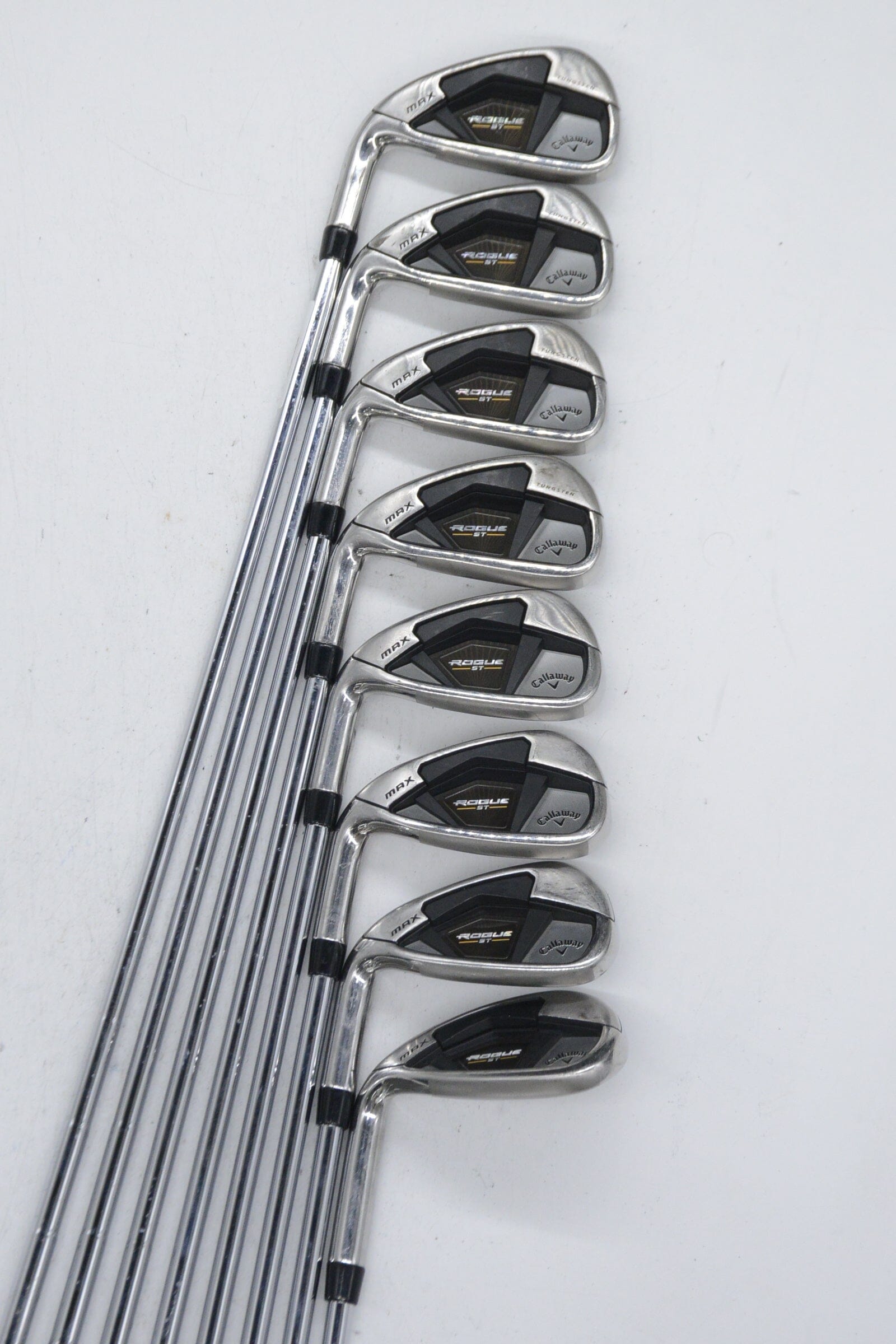 Lefty Callaway Rogue ST Max 4-PW, SW Iron Set R Flex -0.25" Golf Clubs GolfRoots 