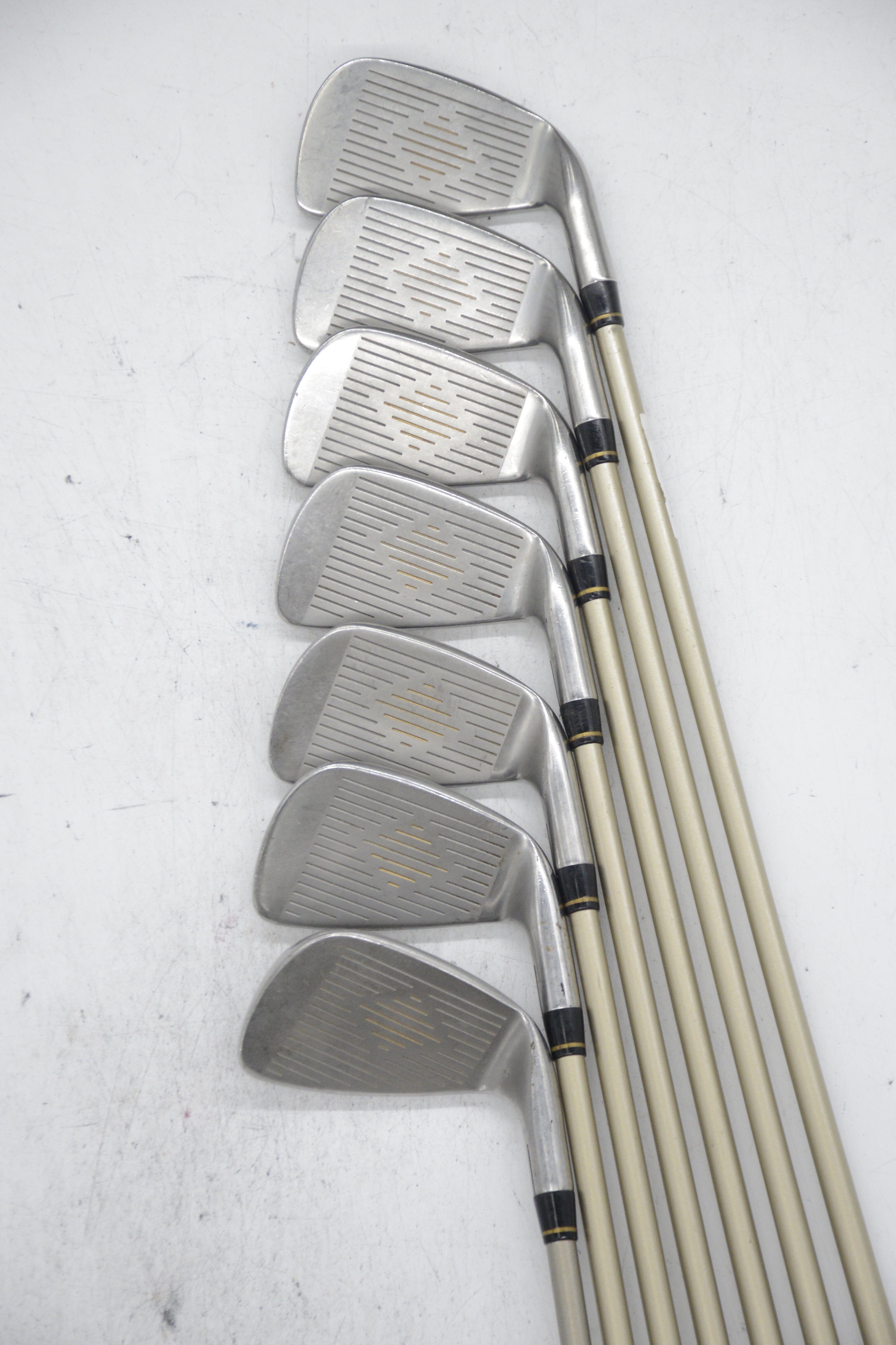 Women's Lefty PowerBilt Grand Slam 4-9, SW Iron Set W Flex -0.75" Golf Clubs GolfRoots 