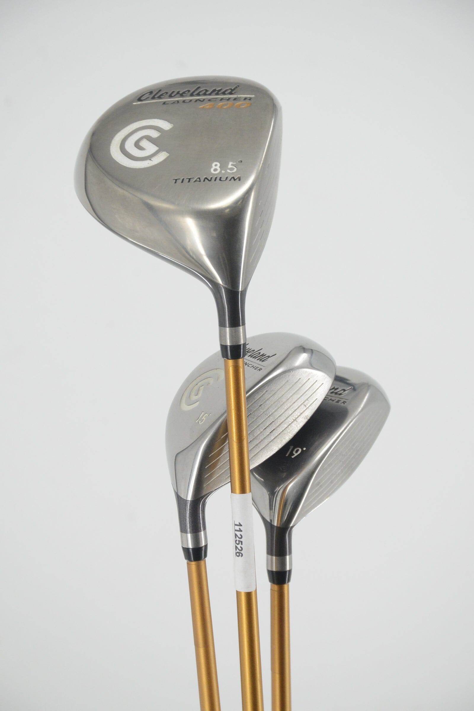Cleveland Launcher 400 D, 3W, 5W Wood Set S Flex Golf Clubs GolfRoots 
