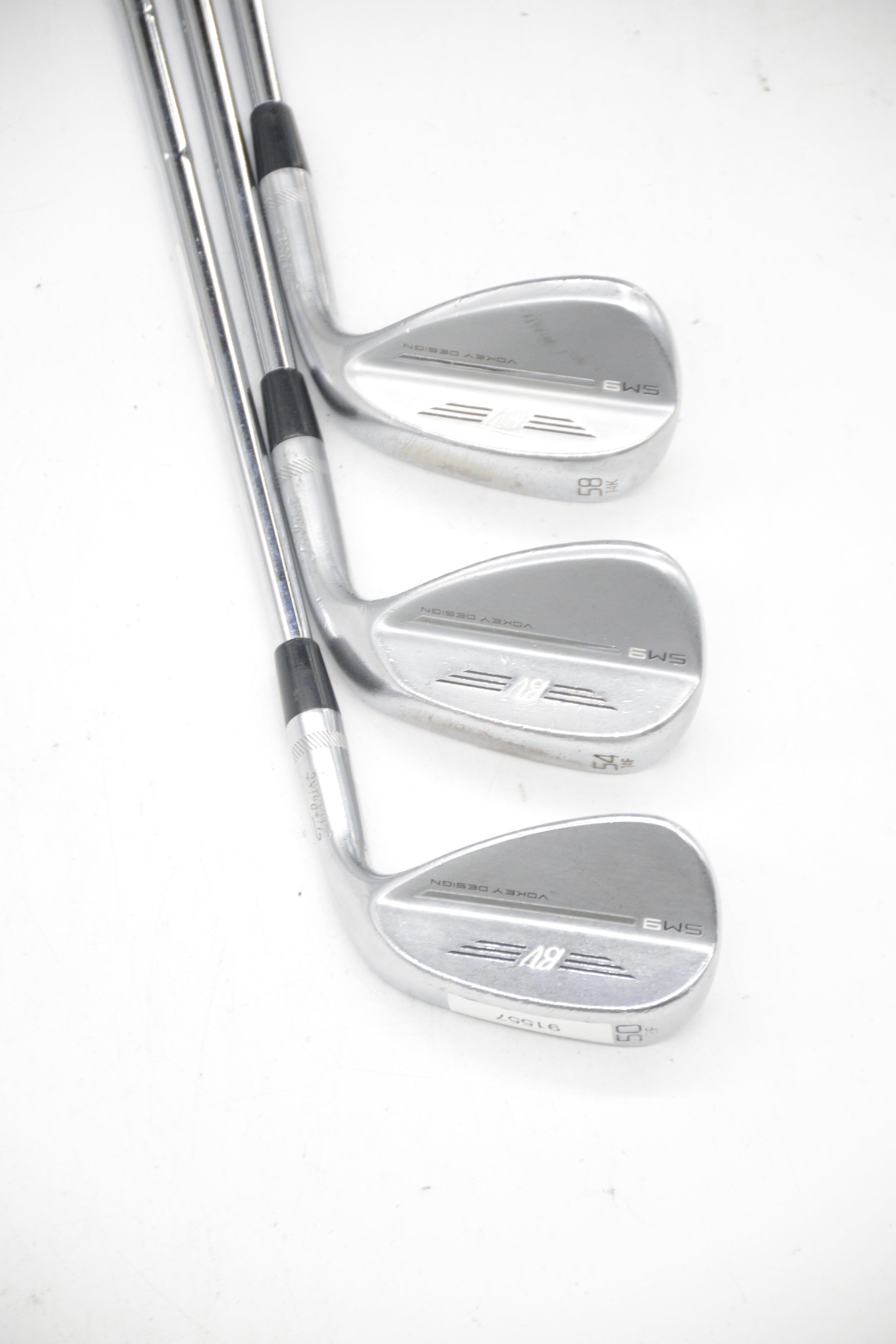 Titleist Vokey SM9 Tour Chrome 50, 54, 58 Degree Wedge Set Wedge Flex Golf Clubs GolfRoots 