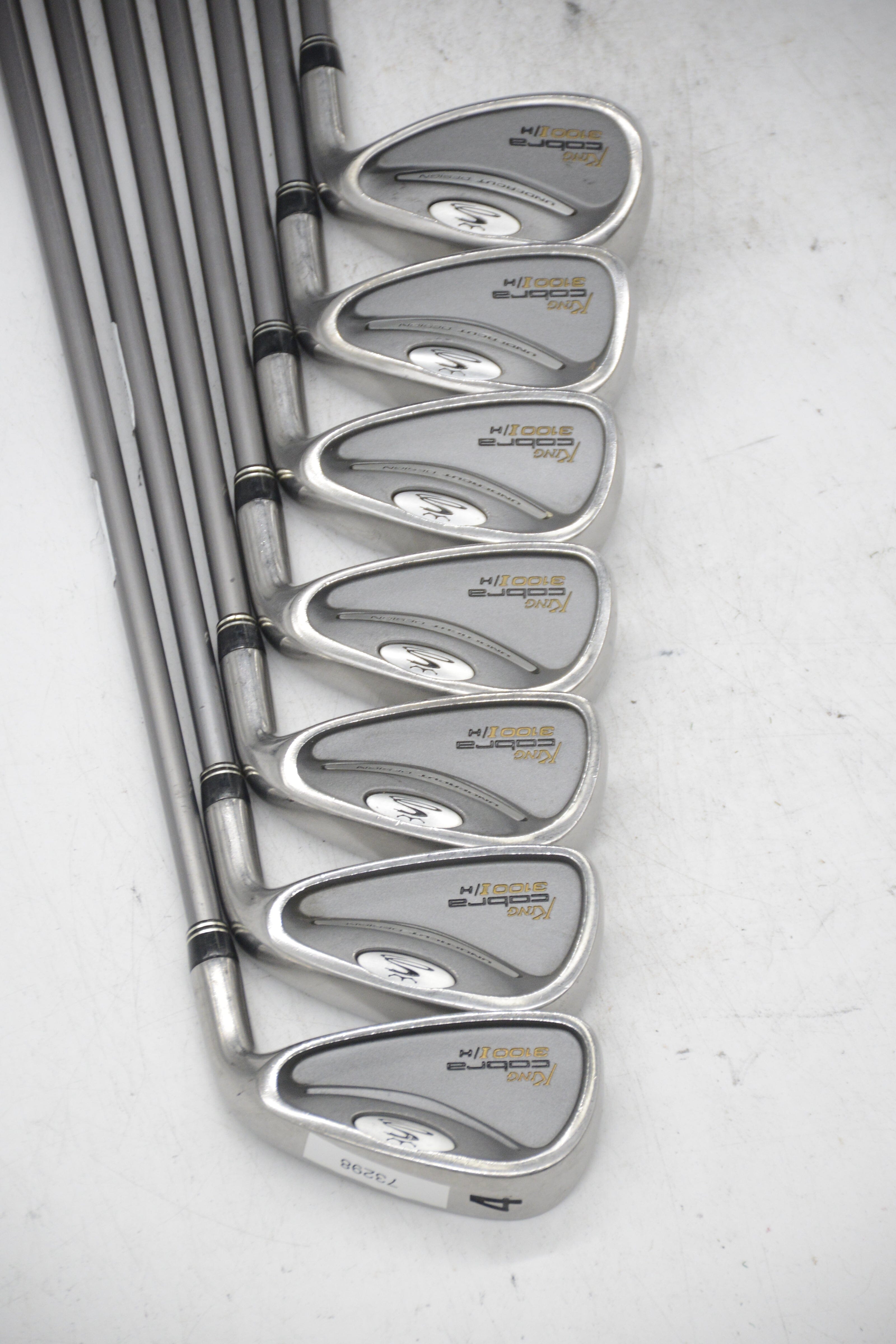 Cobra 3100 I/H 4-9, GW Iron Set R Flex -0.5" Golf Clubs GolfRoots 