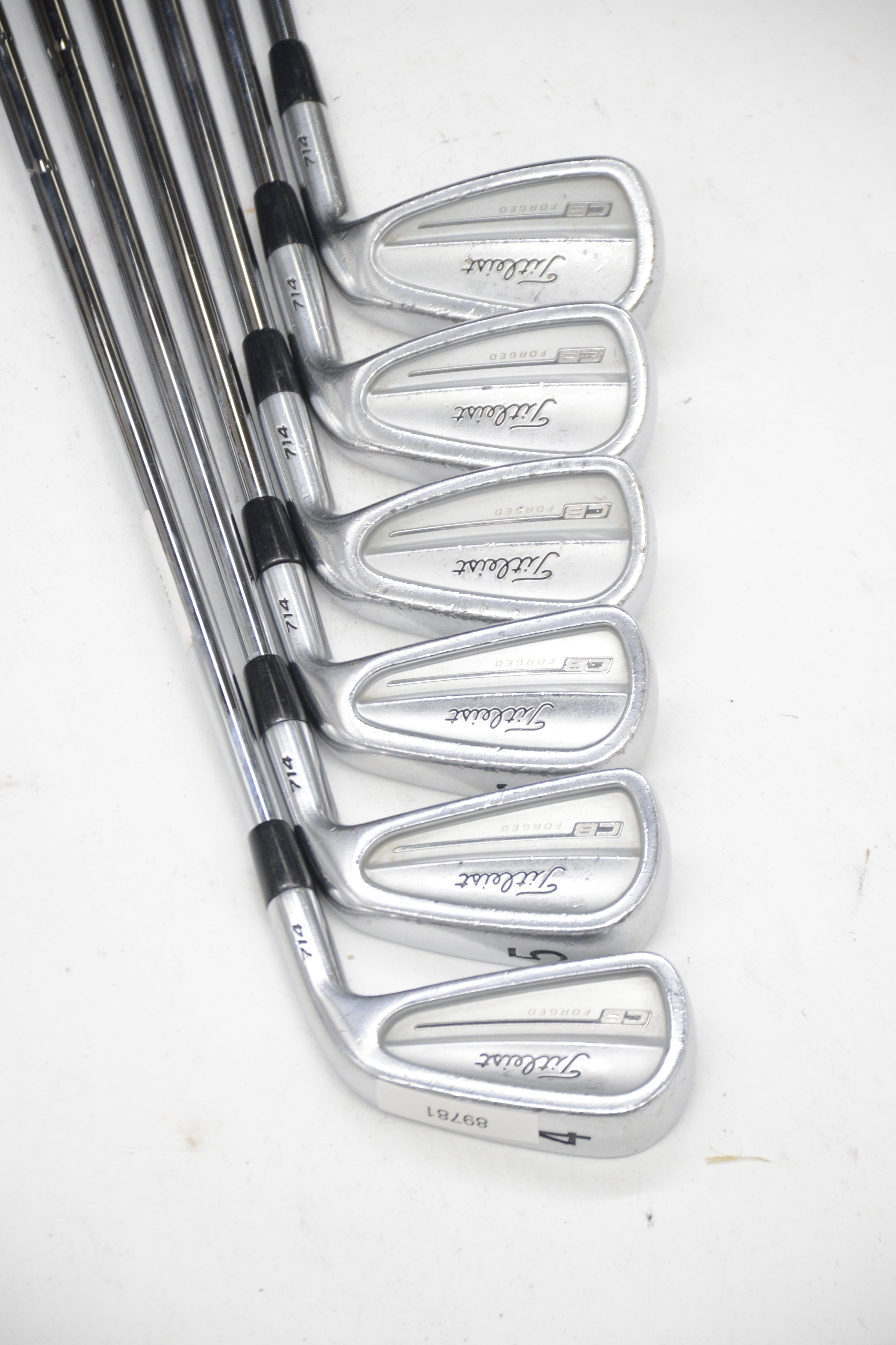 Titleist 714 CB Forged 4-6, 8-PW Iron Set S Flex +1" Golf Clubs GolfRoots 