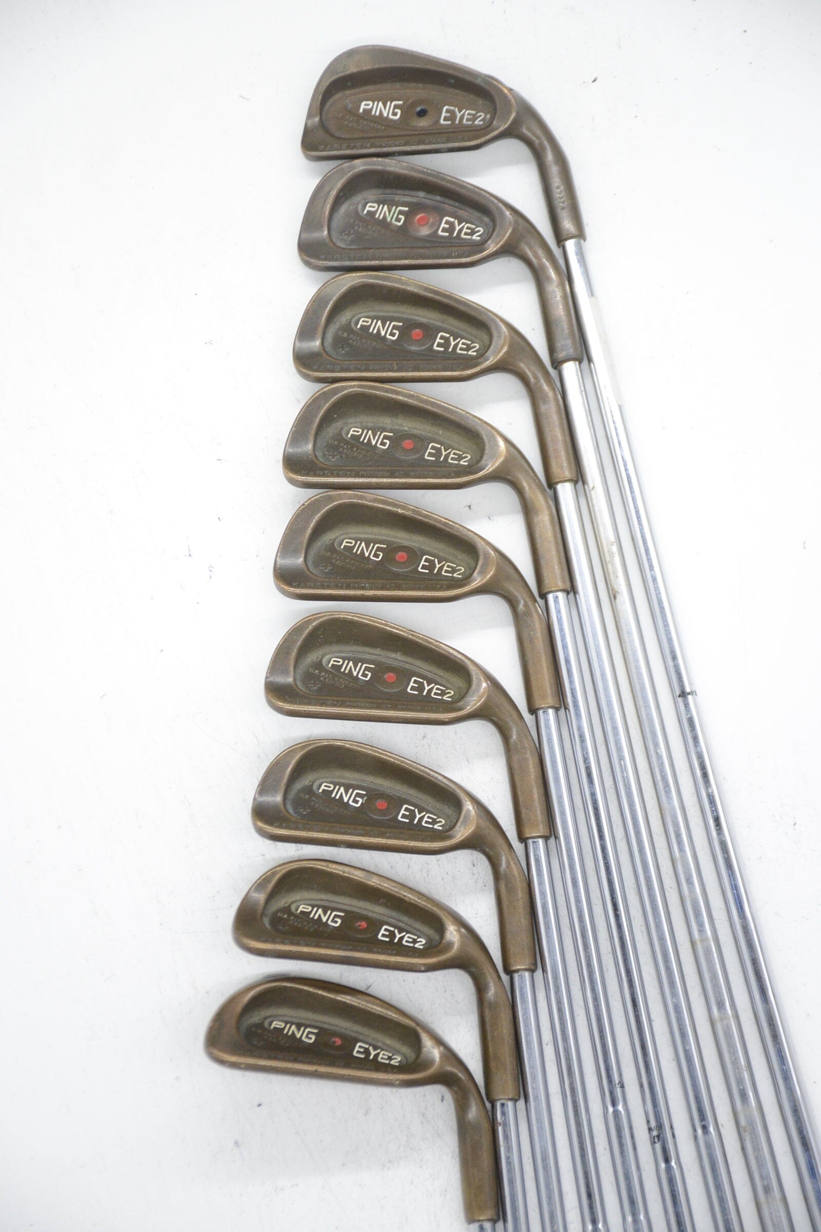 Ping Eye 2 + Beryllium Copper 1-7, 9-PW Iron Set S Flex +0.25" Golf Clubs GolfRoots 