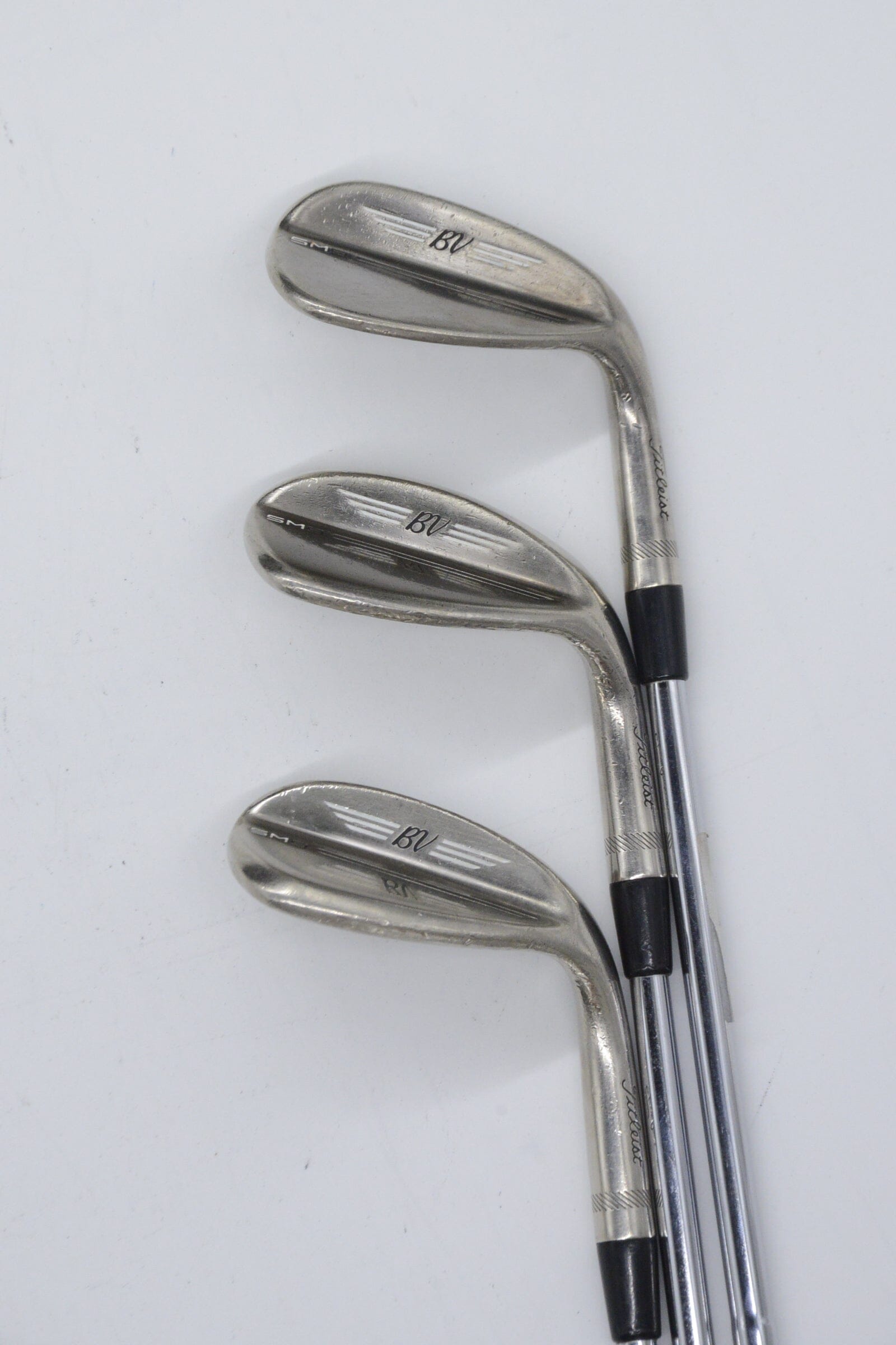 Titleist Vokey SM9 Brushed Steel 52, 56, 60 Degree Wedge Set S Flex Golf Clubs GolfRoots 