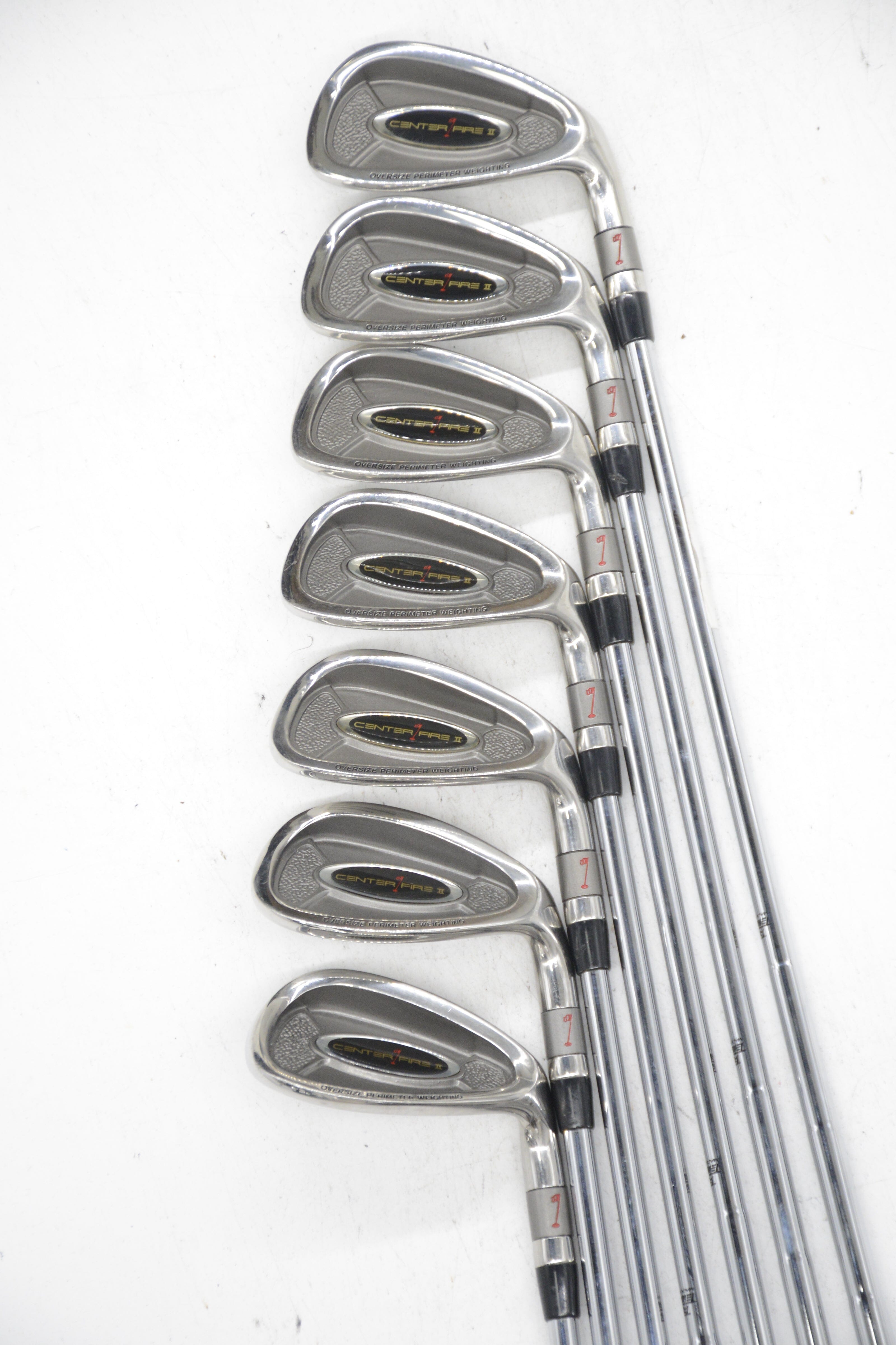 Pinseeker Center Fire II 4-PW Iron Set Uniflex Std Length Golf Clubs GolfRoots 