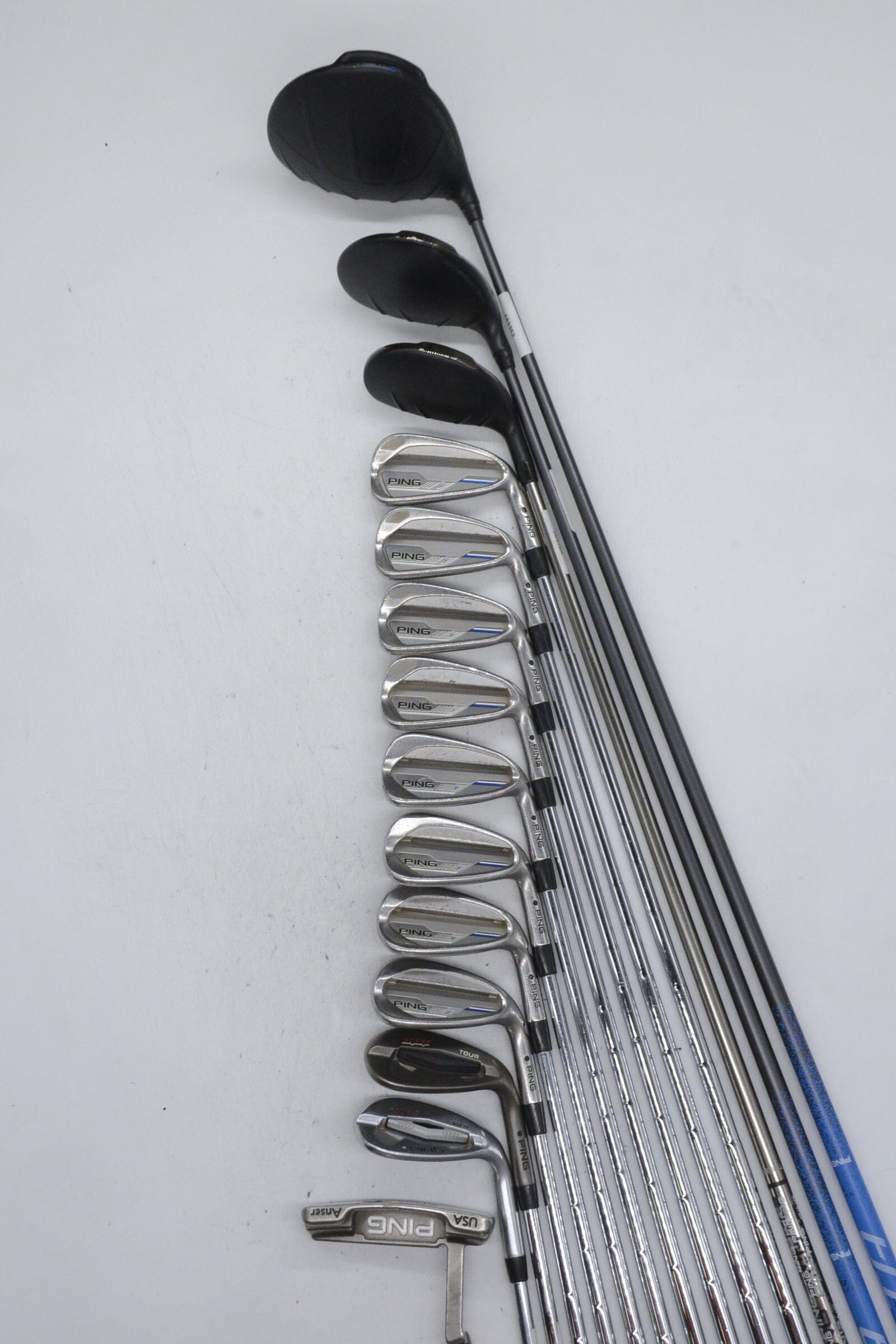 Ping I Series E1 Mixed Full Set S Flex +0.25" Golf Clubs GolfRoots 