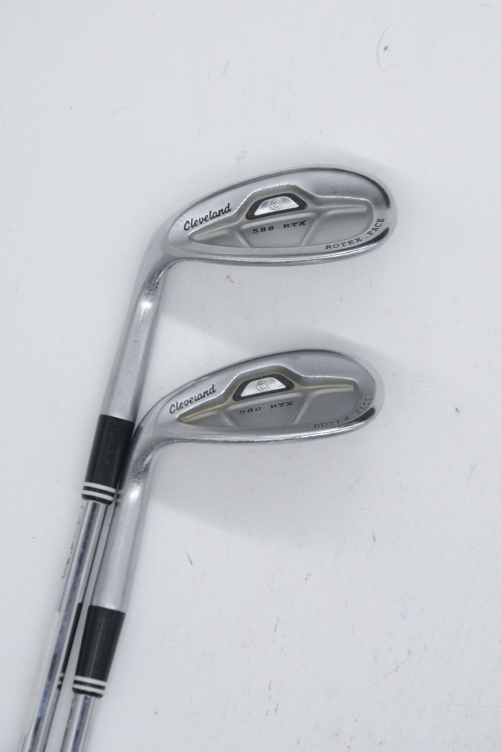 Lefty Cleveland 588 RTX CB Satin Chrome 54 & 58 Degree Wedge Set Wedge Flex Golf Clubs GolfRoots 