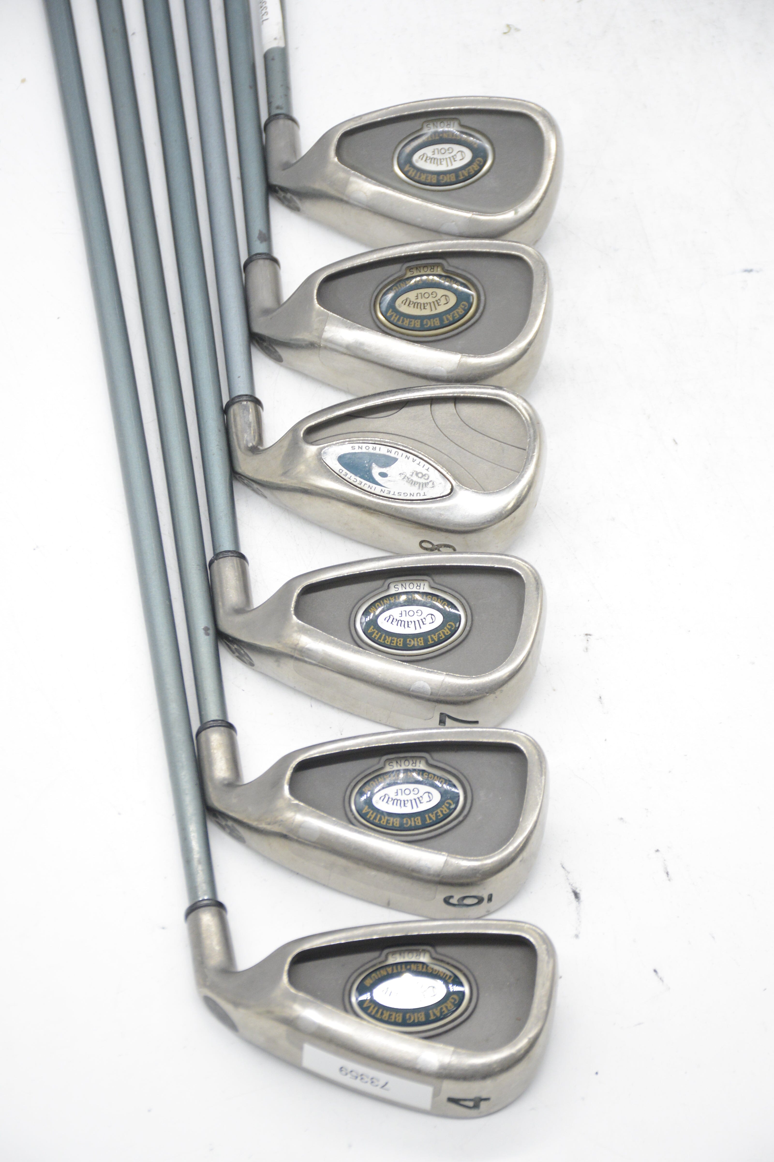 Women's Callaway Great Big Bertha Tungsten Ti 4, 6-PW Iron Set W Flex -0.75" Golf Clubs GolfRoots 