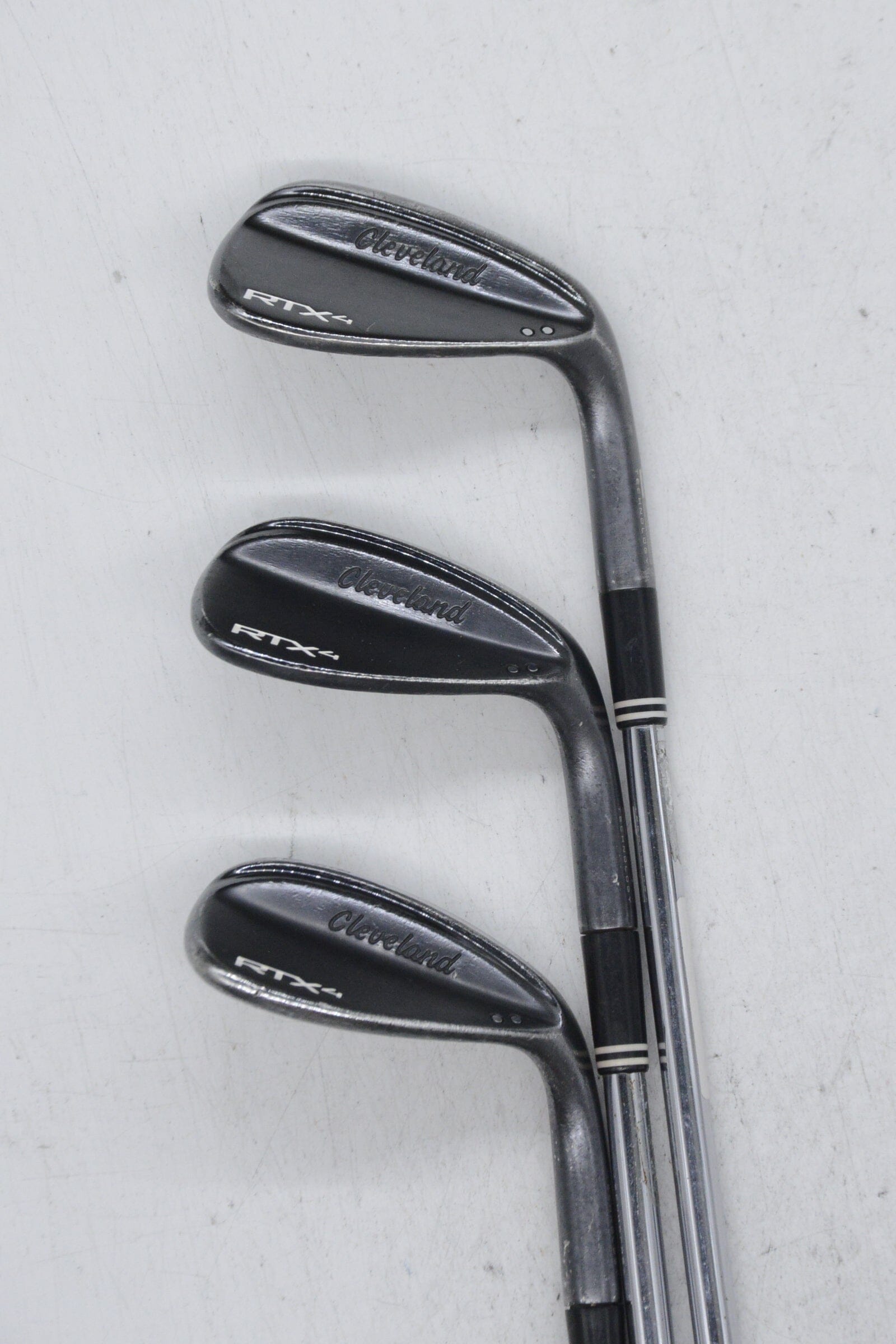 Cleveland RTX 4 Black Satin 50, 54, 58 Degree Wedge Set S Flex