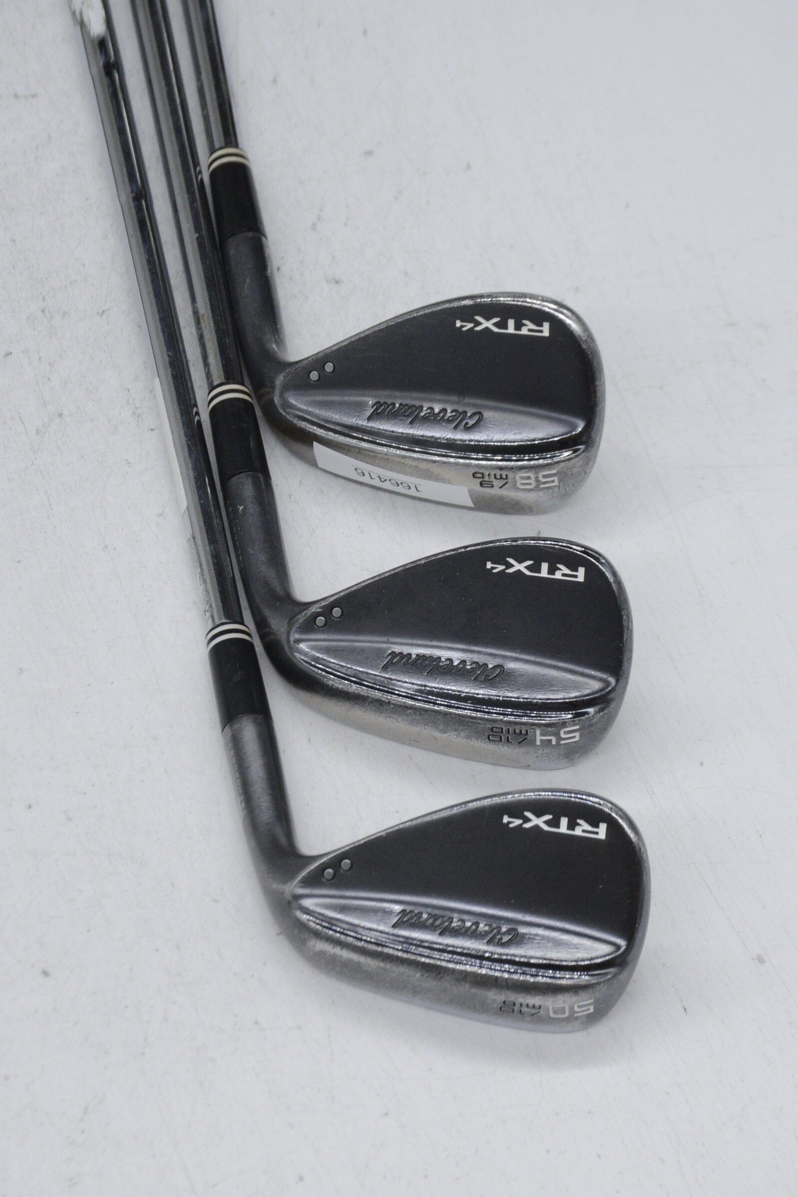 Cleveland RTX 4 Black Satin 50, 54, 58 Degree Wedge Set S Flex Golf Clubs GolfRoots 