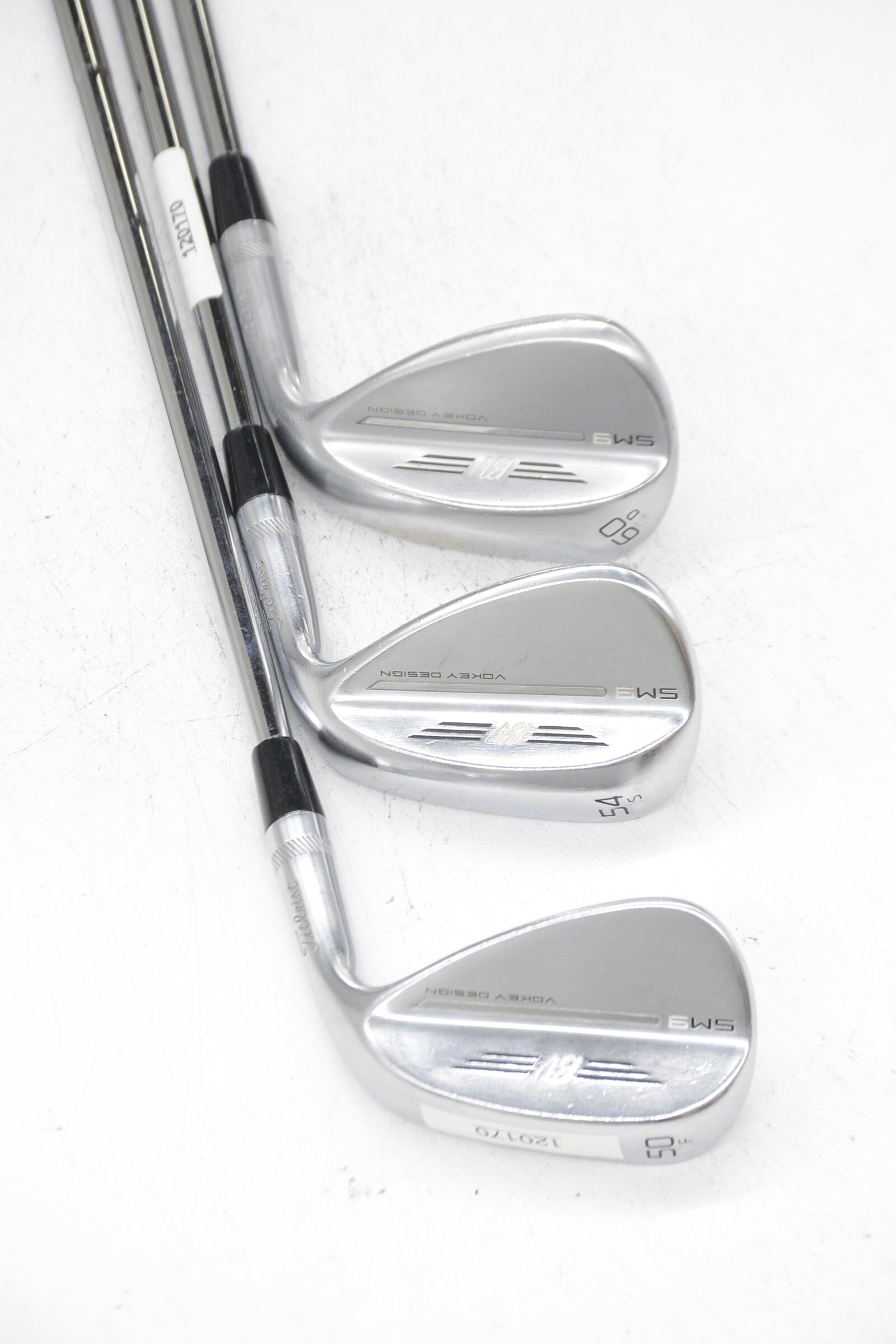 Titleist Vokey SM9 Tour Chrome 50, 54, 60 Degree Wedge Set Wedge Flex Golf Clubs GolfRoots 