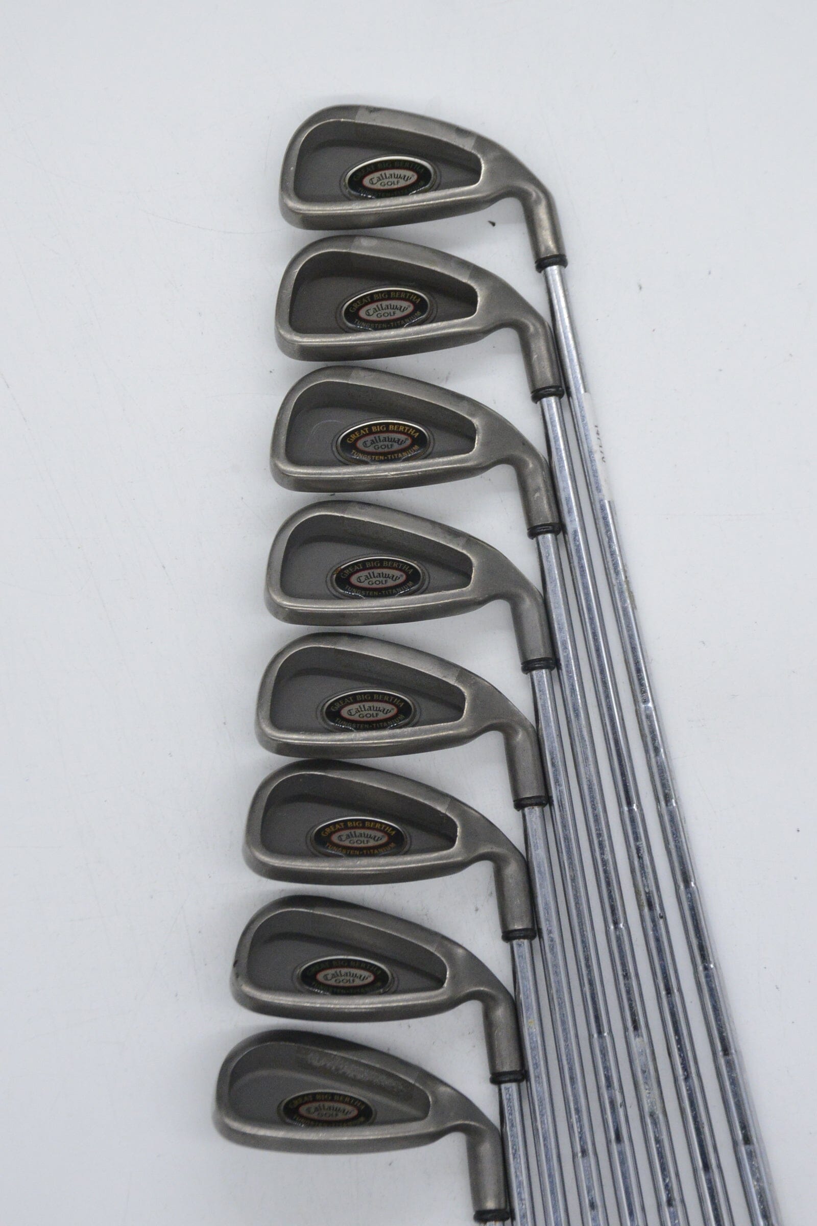 Callaway Great Big Bertha Tungsten Ti 3-PW Iron Set R Flex +0.75" Golf Clubs GolfRoots 