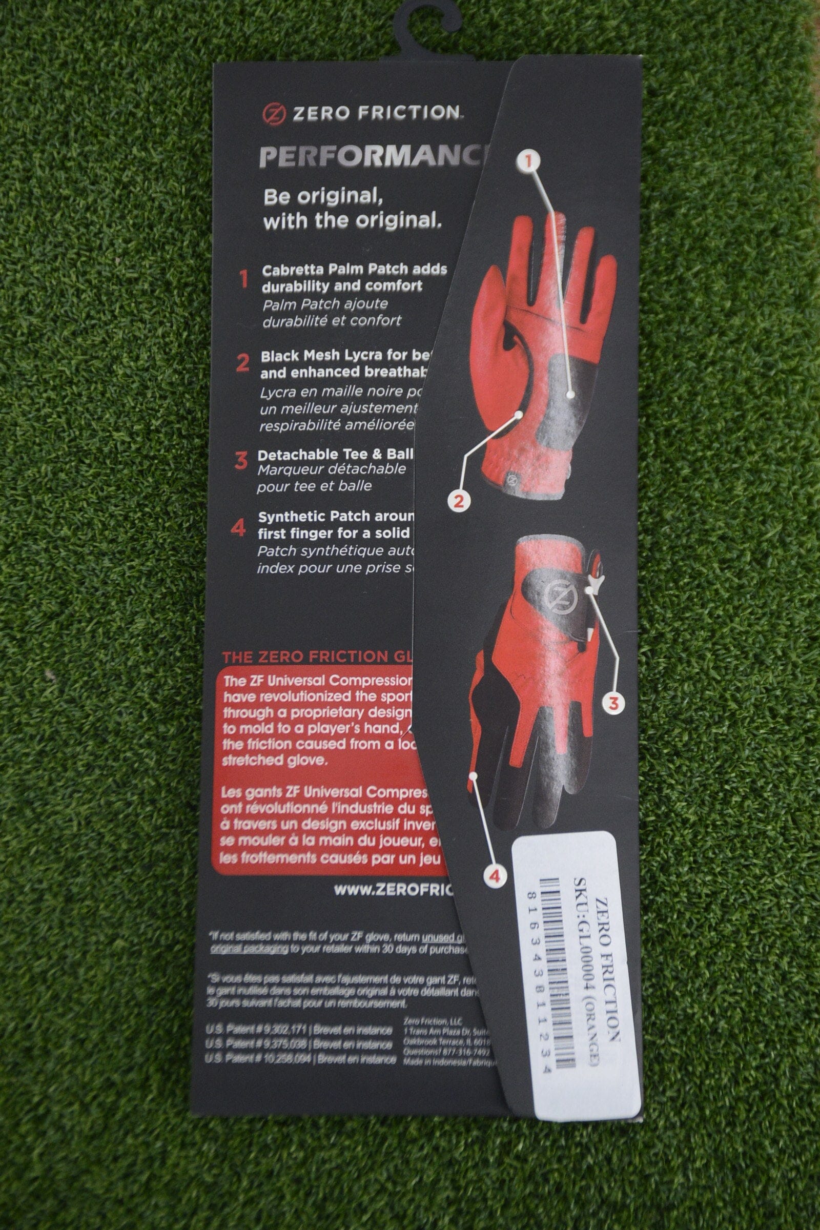 NEW Men's Zero Friction Performance Glove - Universal Fit GolfRoots 