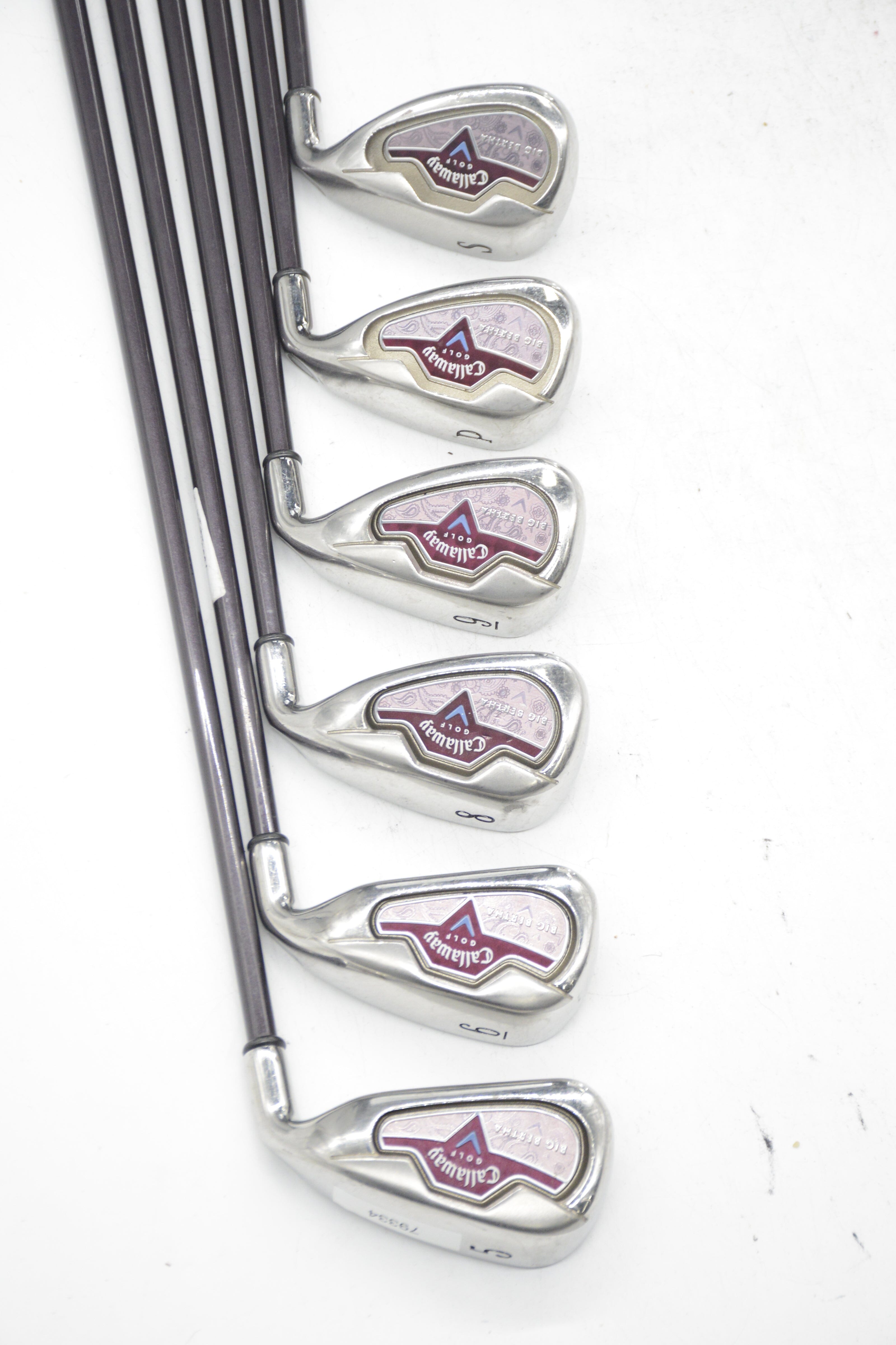 Women's Callaway Big Bertha 2006 5, 6, 8-PW, SW Iron Set W Flex Std Length Golf Clubs GolfRoots 