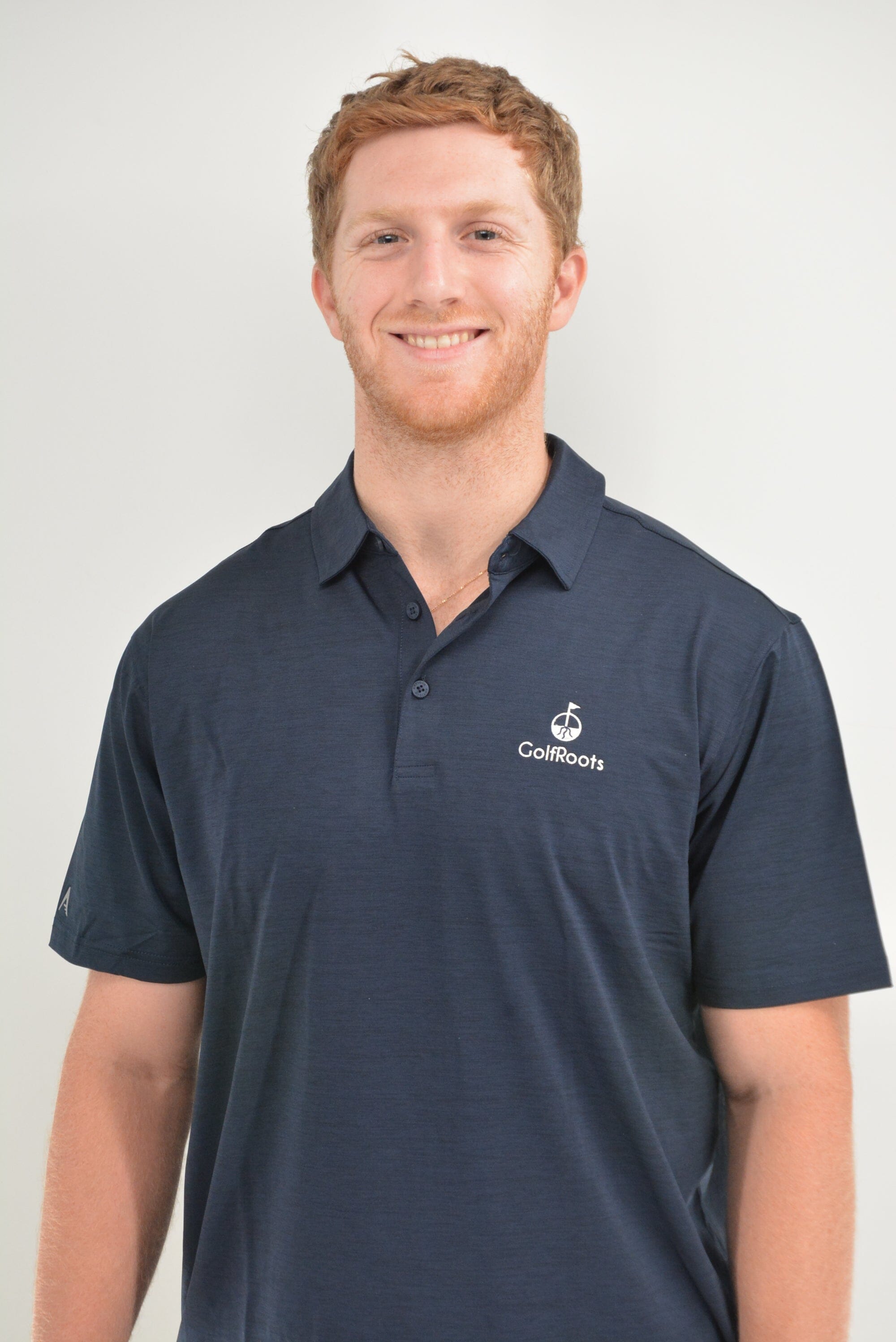 GolfRoots Navy Heathered Polo GolfRoots 